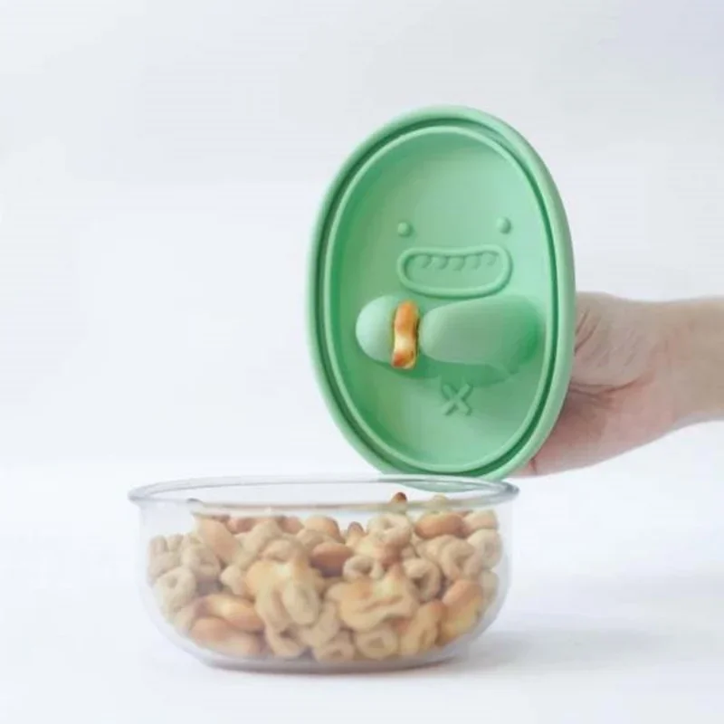 Food Storage Bowls - Kotak Camilan Bebas Genggam, Tanpa Remah-Remah,