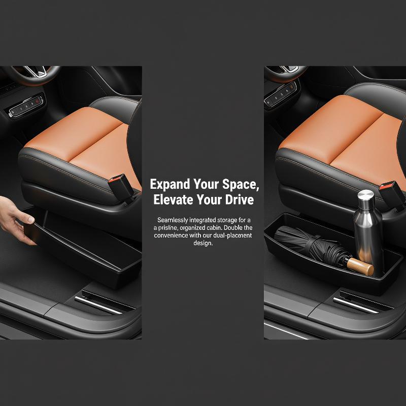 Food Storage Drawers - Kotak Penyimpanan Kursi Depan Mobil Universal