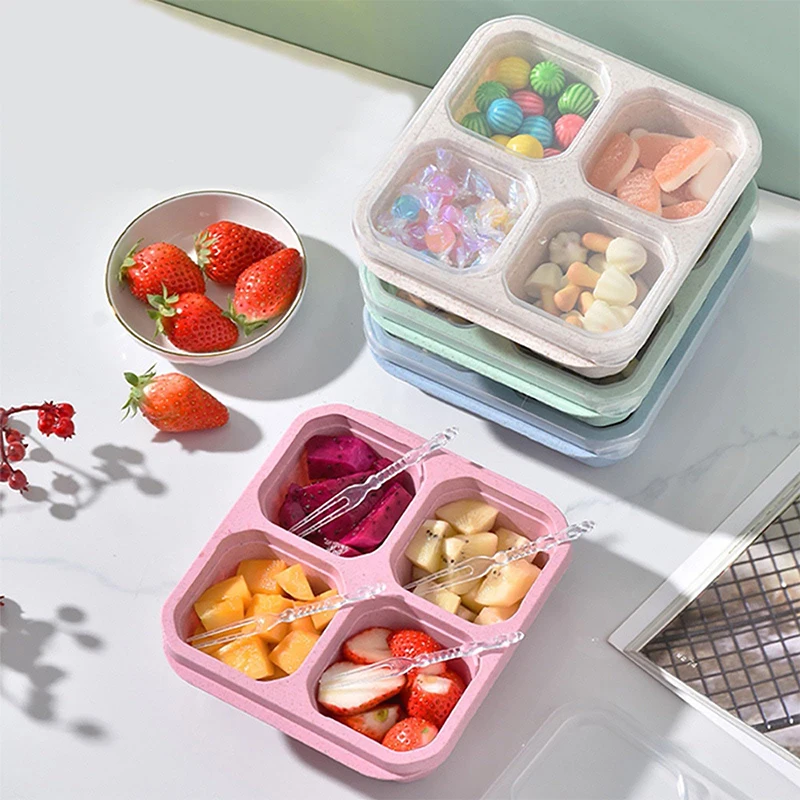 Food Storage Bowls - Kotak penyimpanan makanan 4 kisi kompartemen