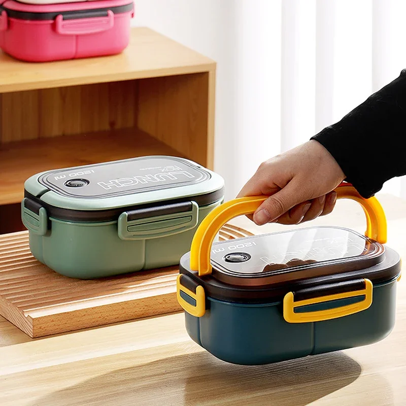 Food Storage With Compartments - Kotak Makan Siang Berlapis Ganda dengan