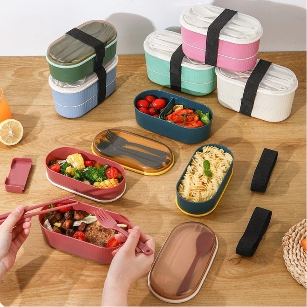 Kotak Makan Siang Portabel Dua - Food Storage Kits ulasan dan harga