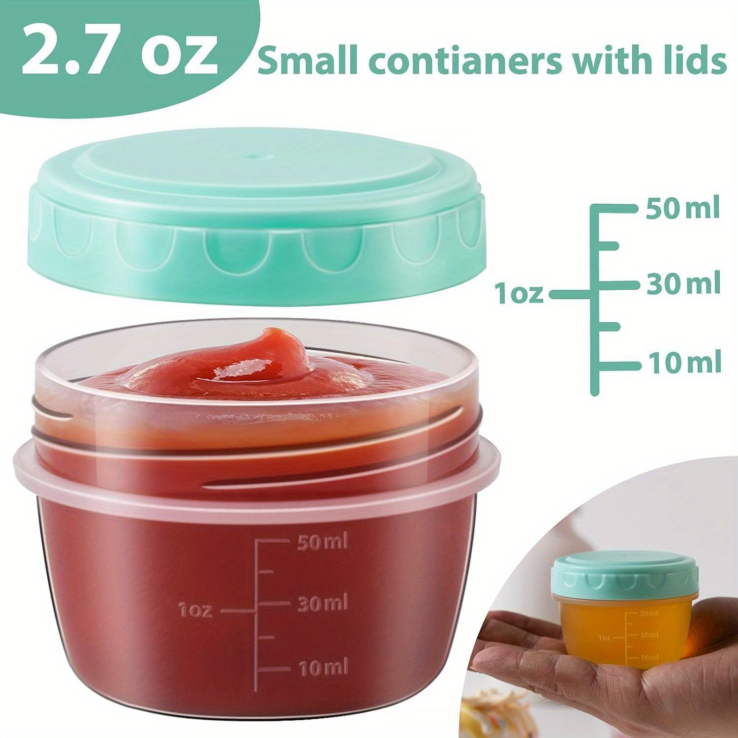 1-6 Pak 2.7 OZ Wadah Saus Sala - Food Storage Bowls ulasan dan harga