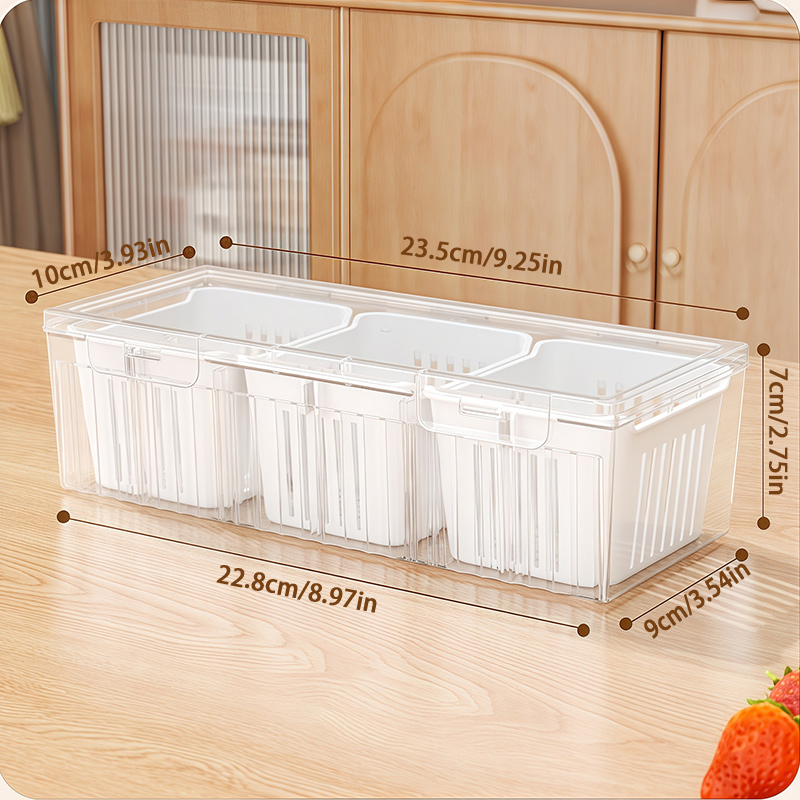 1 Set Aksesoris Kulkas Dapur d - Food Storage With Compartments ulasan dan harga