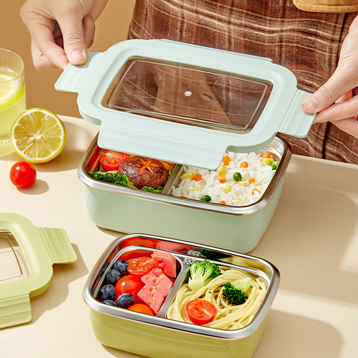 Kotak Makan Siang Kompartemen  - Food Storage With Compartments ulasan dan harga