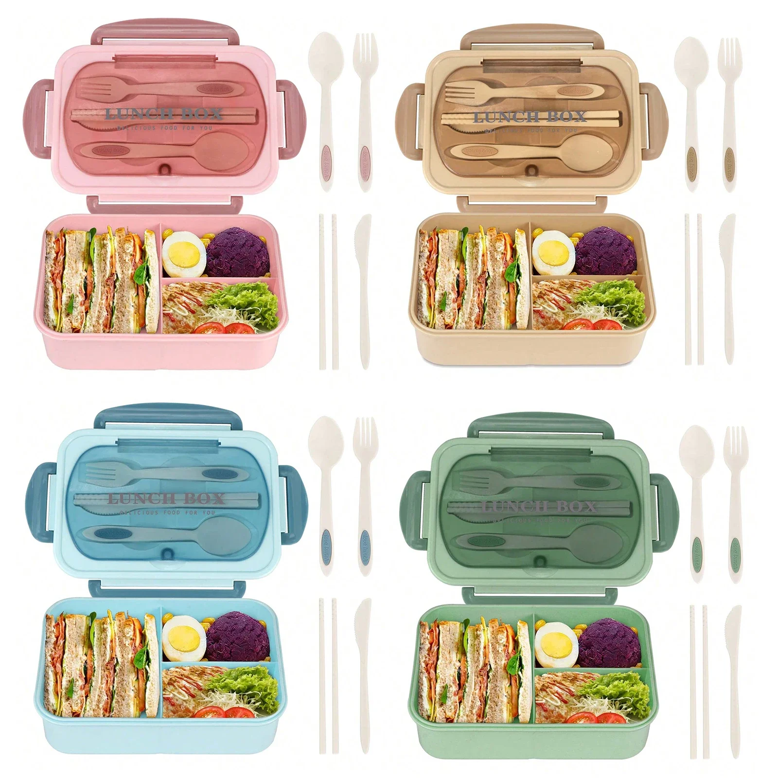 Kotak makan siang dewasa Bento - Food Storage With Compartments ulasan dan harga