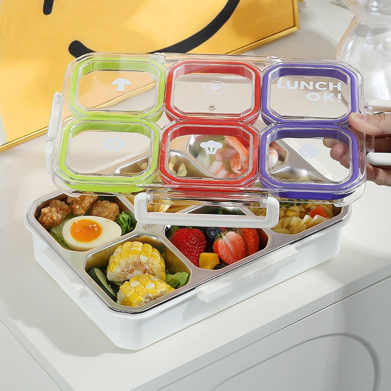 Kotak Makan Stainless Steel 6  - Food Storage With Compartments ulasan dan harga