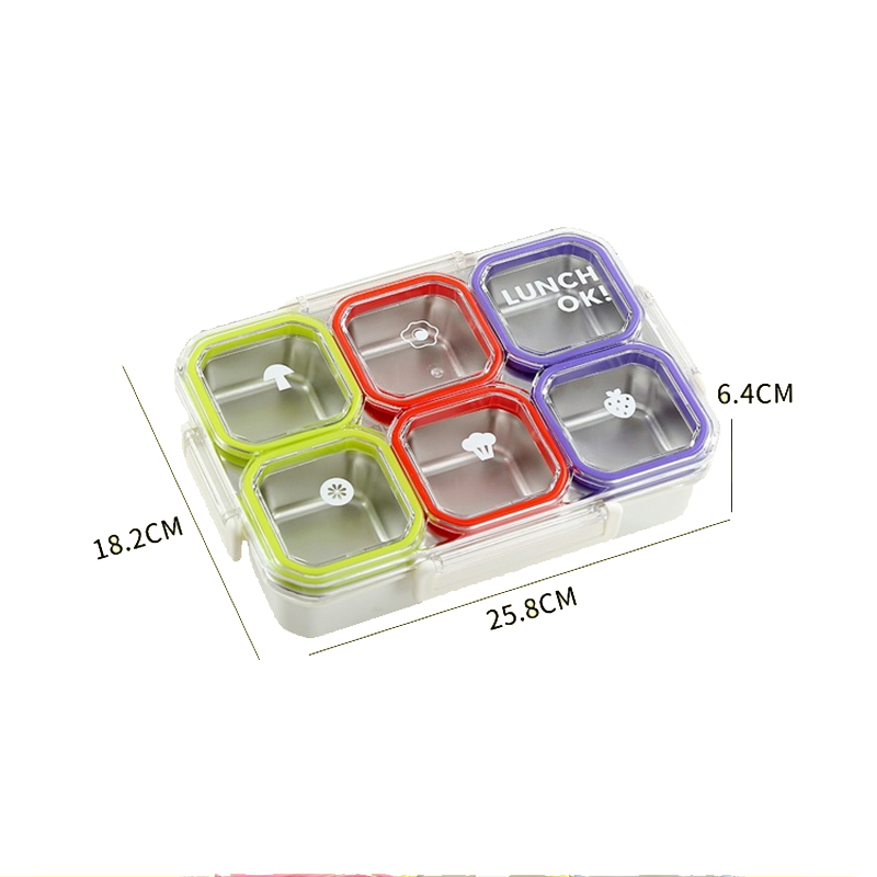 Kotak Makan Stainless Steel 6  - Food Storage With Compartments ulasan dan harga