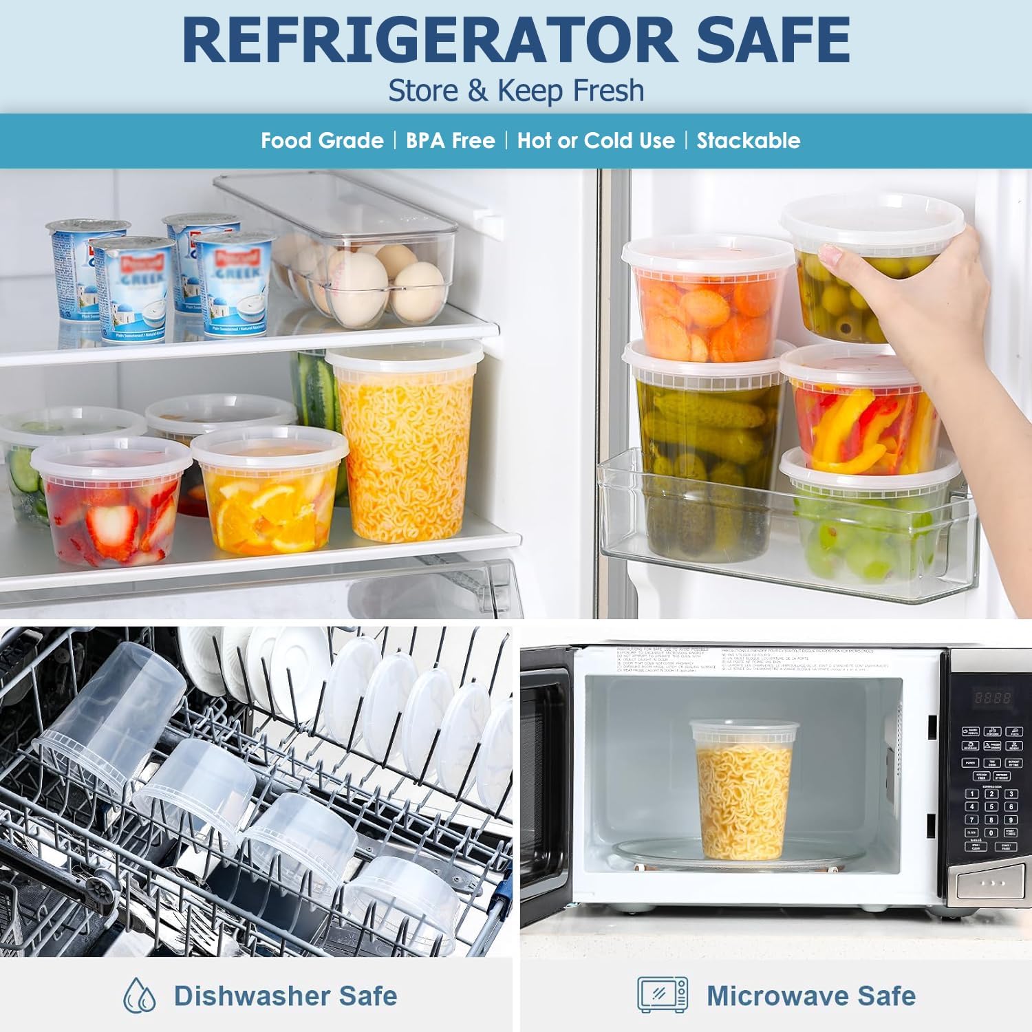 24 buah wadah penyimpanan maka - Food Storage Bowls ulasan dan harga
