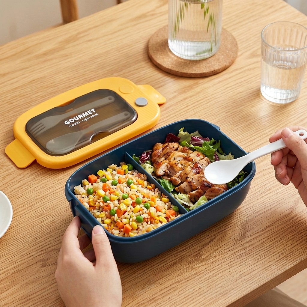 Kotak Bento Plastik untuk Micr - Food Storage With Compartments ulasan dan harga