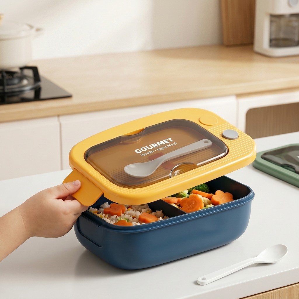 Kotak Bento Plastik untuk Micr - Food Storage With Compartments ulasan dan harga