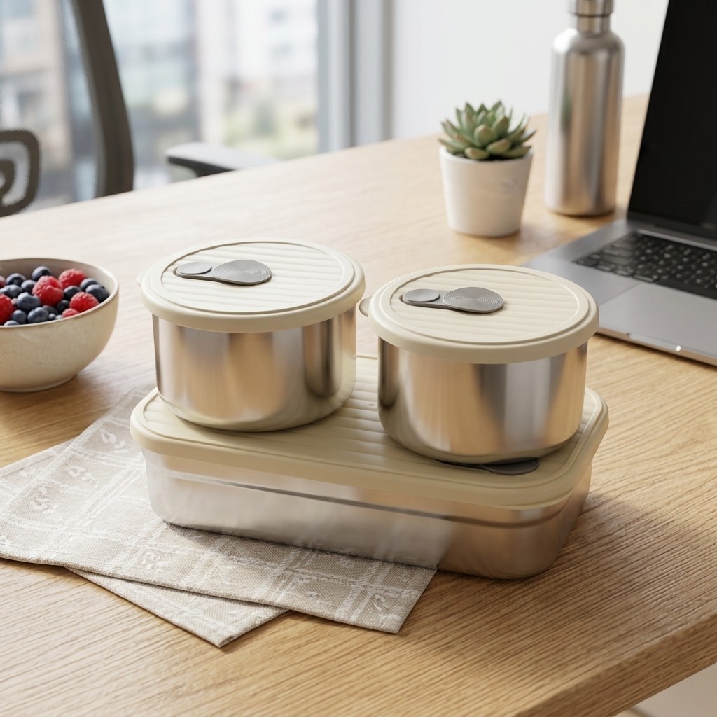 Kotak Bento dari Baja Anti Kar - Food Storage With Compartments ulasan dan harga