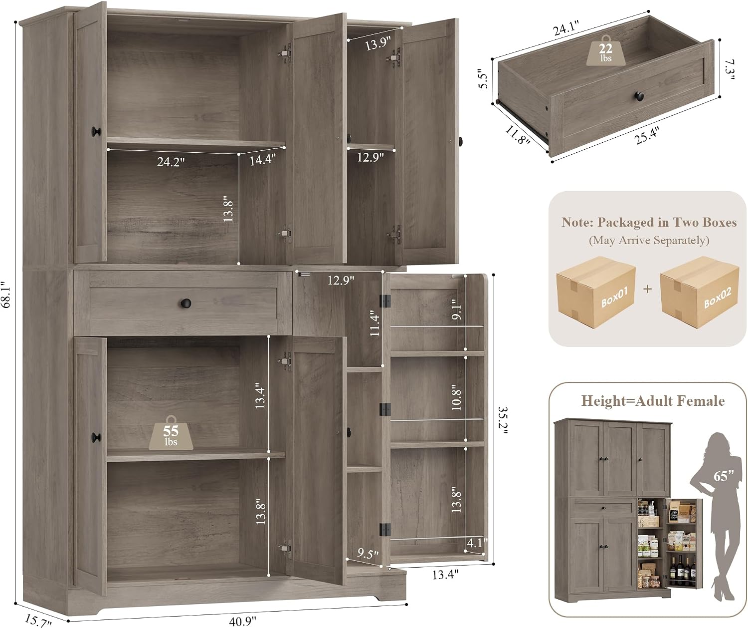 Lemari Penyimpanan Dapur, Rak  - Food Storage Drawers ulasan dan harga